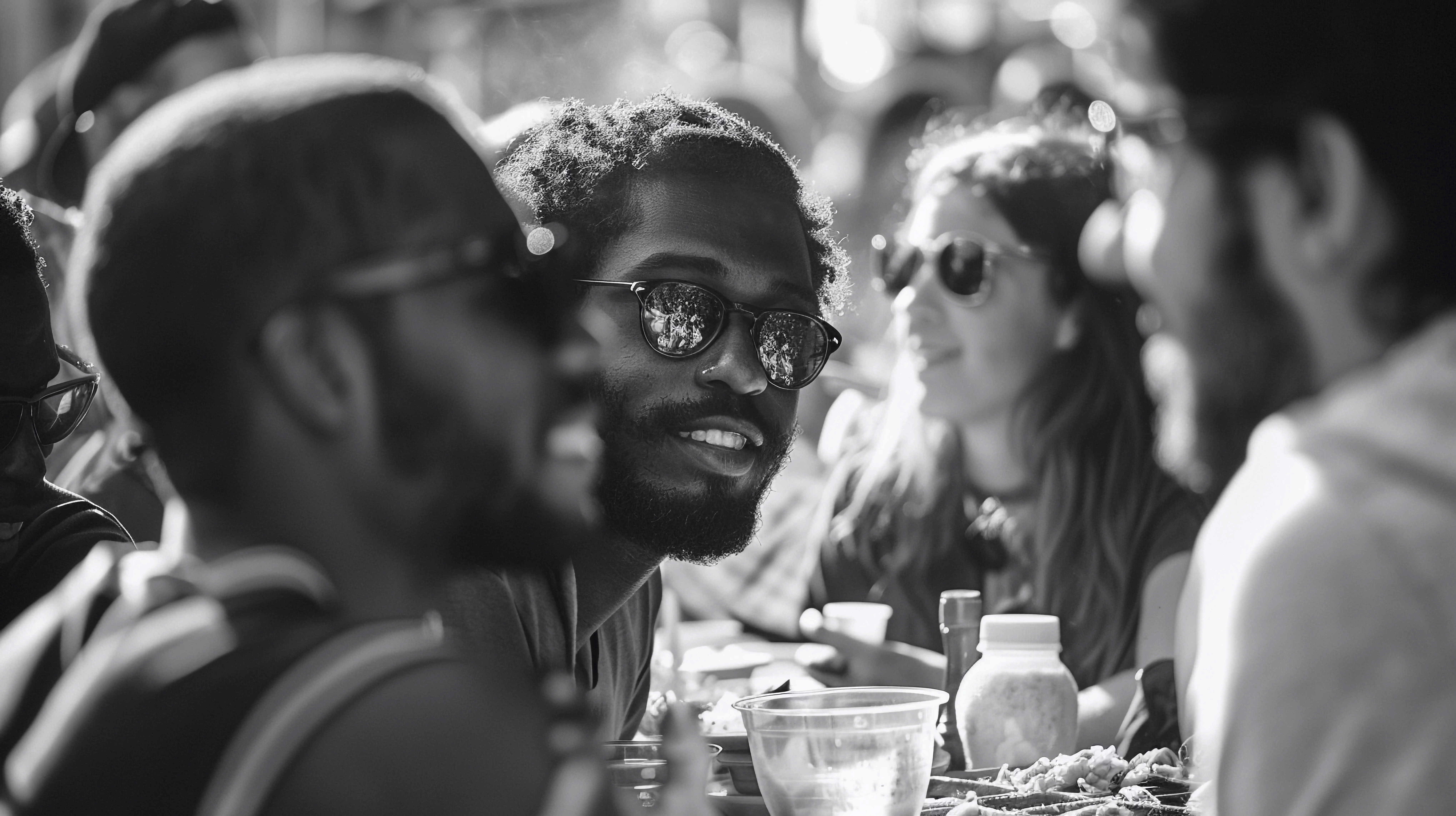 Professionals connecting at an event